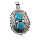 Handmade Certified Authentic Navajo .925 Sterling Silver Natural Turquoise Native American Necklace 370875897497