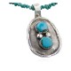 Handmade Certified Authentic Navajo .925 Sterling Silver Natural Turquoise Native American Necklace 370876467536