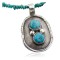 Handmade Certified Authentic Navajo .925 Sterling Silver Natural Turquoise Native American Necklace 370881103384