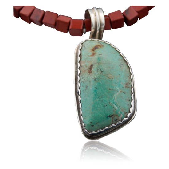 Handmade Certified Authentic Navajo .925 Sterling Silver Natural Turquoise Native American Necklace 370882510953