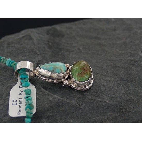 Handmade Certified Authentic Navajo .925 Sterling Silver Natural Turquoise Native American Necklace 370888327990