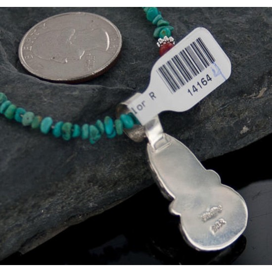 Handmade Certified Authentic Navajo .925 Sterling Silver Natural Turquoise Native American Necklace 370888327990