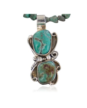 Handmade Certified Authentic Navajo .925 Sterling Silver Natural Turquoise Native American Necklace 370889981980