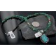Handmade Certified Authentic Navajo .925 Sterling Silver Natural Turquoise Native American Necklace 370893869042
