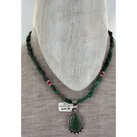 Handmade Certified Authentic Navajo .925 Sterling Silver Natural Turquoise Native American Necklace 370893956267
