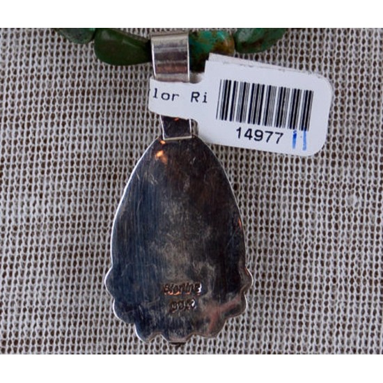 Handmade Certified Authentic Navajo .925 Sterling Silver Natural Turquoise Native American Necklace 370893956267