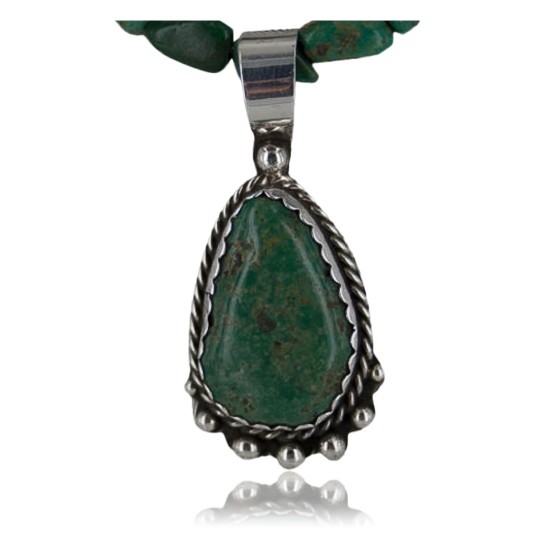 Handmade Certified Authentic Navajo .925 Sterling Silver Natural Turquoise Native American Necklace 370893956267