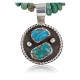 Handmade Certified Authentic Navajo .925 Sterling Silver Natural Turquoise Native American Necklace 370897275216