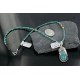 Handmade Certified Authentic Navajo .925 Sterling Silver Natural TURQUOISE Native American Necklace 370911832684