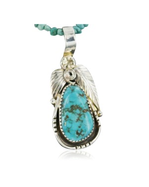 Handmade Certified Authentic Navajo .925 Sterling Silver Natural TURQUOISE Native American Necklace 370911832684