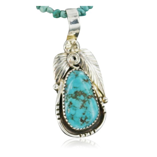 Handmade Certified Authentic Navajo .925 Sterling Silver Natural TURQUOISE Native American Necklace 370911832684