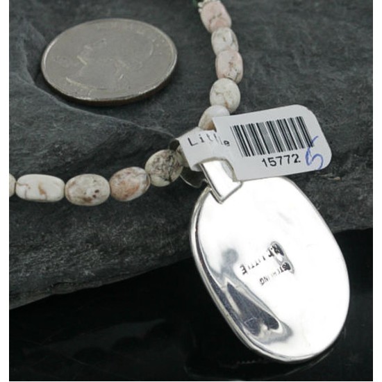 Handmade Certified Authentic Navajo .925 Sterling Silver Natural Turquoise Native American Necklace 370922279997