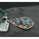 Handmade Certified Authentic Navajo .925 Sterling Silver Natural Turquoise Native American Necklace 370922466114