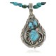 Handmade Certified Authentic Navajo .925 Sterling Silver Natural Turquoise Native American Necklace 370922466114