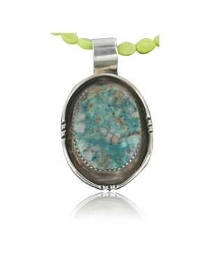 Handmade Certified Authentic Navajo .925 Sterling Silver Natural Turquoise Native American Necklace 370929937389