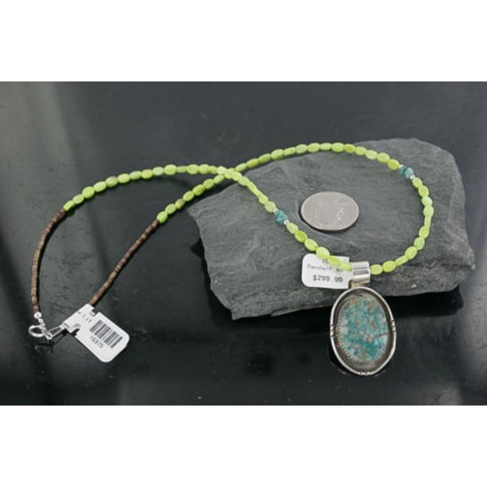 Handmade Certified Authentic Navajo .925 Sterling Silver Natural Turquoise Native American Necklace 370929937389 Handmade Certified Authentic Navajo .925 Sterling Silver Natural Turquoise Native American Necklace 370929937389