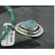 Handmade Certified Authentic Navajo .925 Sterling Silver Natural Turquoise Native American Necklace 370949636317