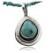 Handmade Certified Authentic Navajo .925 Sterling Silver Natural Turquoise Native American Necklace 370949636317