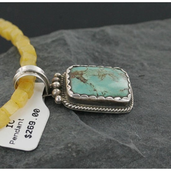 Handmade Certified Authentic Navajo .925 Sterling Silver Natural Turquoise Native American Necklace 370953369048 Handmade Certified Authentic Navajo .925 Sterling Silver Natural Turquoise Native American Necklace 370953369048