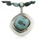 Handmade Certified Authentic Navajo .925 Sterling Silver Natural Turquoise Native American Necklace 370954619520
