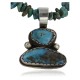 Handmade Certified Authentic Navajo .925 Sterling Silver Natural Turquoise Native American Necklace 370955238829