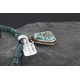 Handmade Certified Authentic Navajo .925 Sterling Silver Natural Turquoise Native American Necklace 370979991780