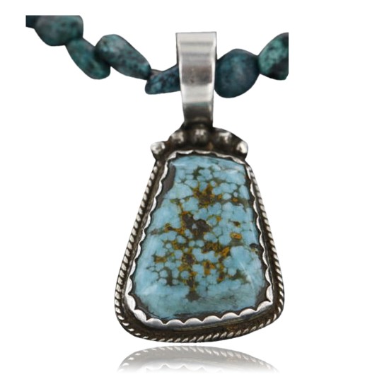 Handmade Certified Authentic Navajo .925 Sterling Silver Natural Turquoise Native American Necklace 370979991780