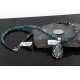 Handmade Certified Authentic Navajo .925 Sterling Silver Natural Turquoise Native American Necklace 370988828707