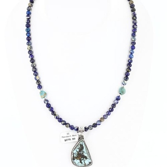 Handmade Certified Authentic Navajo .925 Sterling Silver Natural Turquoise Native American Necklace 370996213815 Handmade Certified Authentic Navajo .925 Sterling Silver Natural Turquoise Native American Necklace 370996213815