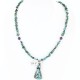 Handmade Certified Authentic Navajo .925 Sterling Silver Natural Turquoise Native American Necklace 370997962876