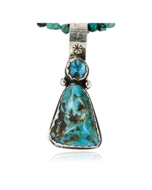 Handmade Certified Authentic Navajo .925 Sterling Silver Natural Turquoise Native American Necklace 370997962876