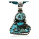 Handmade Certified Authentic Navajo .925 Sterling Silver Natural Turquoise Native American Necklace 370998064816