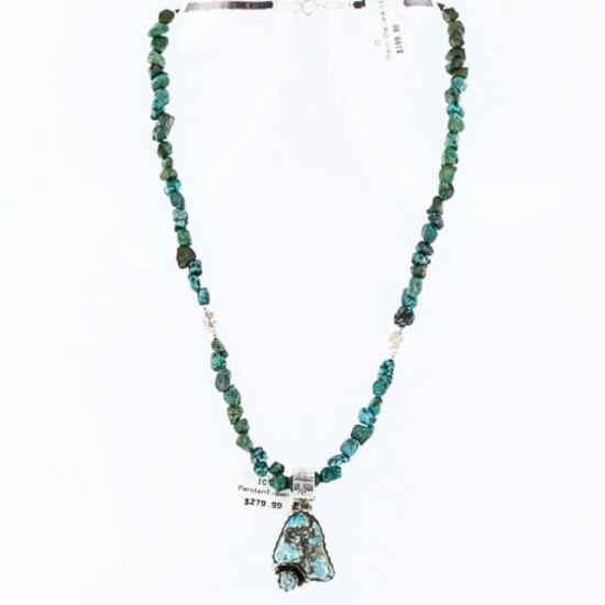 Handmade Certified Authentic Navajo .925 Sterling Silver Natural Turquoise Native American Necklace 370998610377