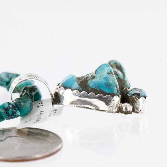 Handmade Certified Authentic Navajo .925 Sterling Silver Natural Turquoise Native American Necklace 370998610377