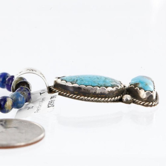 Handmade Certified Authentic Navajo .925 Sterling Silver Natural Turquoise Native American Necklace 370999154488