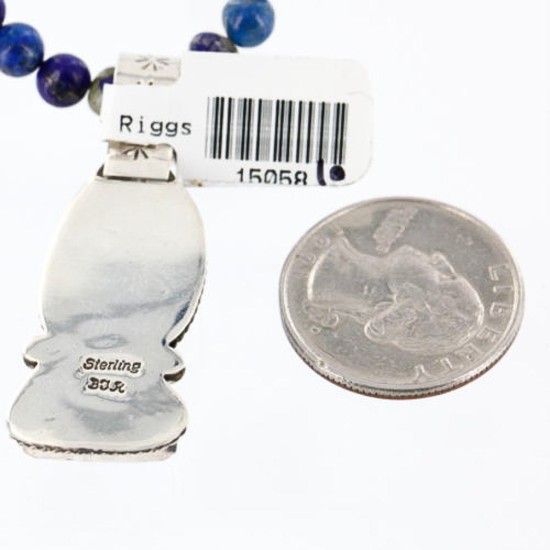 Handmade Certified Authentic Navajo .925 Sterling Silver Natural Turquoise Native American Necklace 370999154488