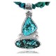 Handmade Certified Authentic Navajo .925 Sterling Silver Natural Turquoise Native American Necklace 370999673252