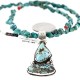 Handmade Certified Authentic Navajo .925 Sterling Silver Natural Turquoise Native American Necklace 370999673252