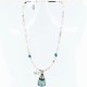 Handmade Certified Authentic Navajo .925 Sterling Silver Natural Turquoise Native American Necklace 371002892383