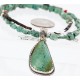Handmade Certified Authentic Navajo .925 Sterling Silver Natural Turquoise Native American Necklace 371003488955