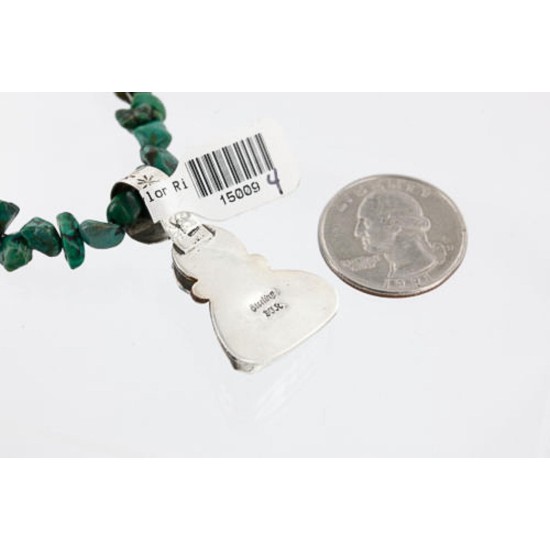Handmade Certified Authentic Navajo .925 Sterling Silver Natural Turquoise Native American Necklace 371006126679