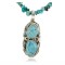 Handmade Certified Authentic Navajo .925 Sterling Silver Natural Turquoise Native American Necklace 371019608892