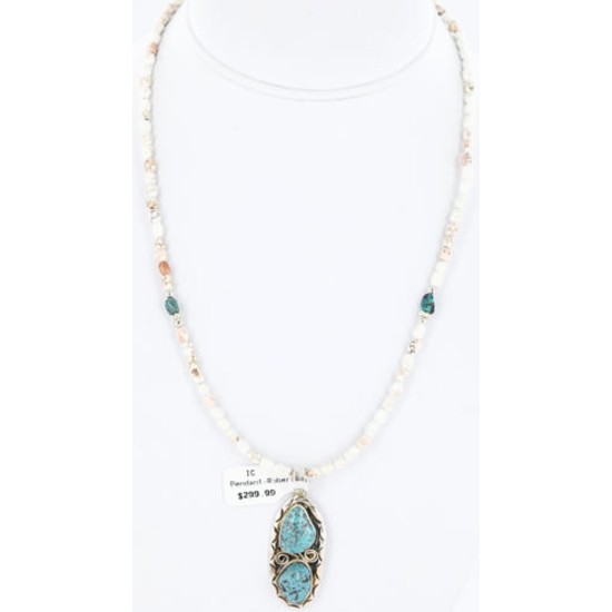 Handmade Certified Authentic Navajo .925 Sterling Silver Natural Turquoise Native American Necklace 371020933913 Handmade Certified Authentic Navajo .925 Sterling Silver Natural Turquoise Native American Necklace 371020933913