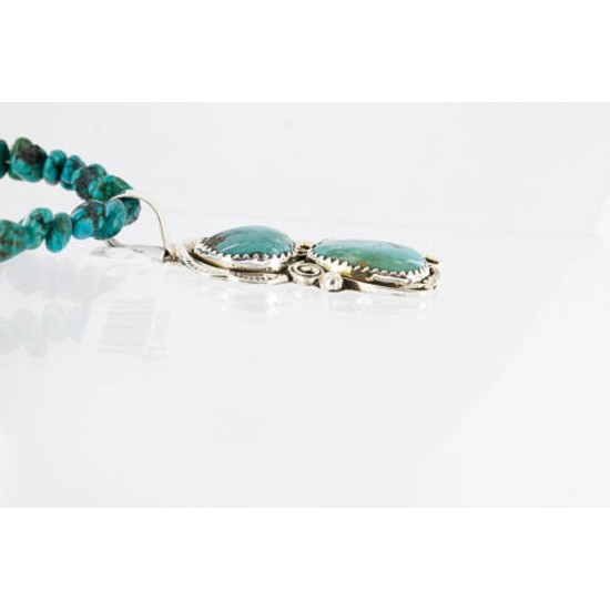 Handmade Certified Authentic Navajo .925 Sterling Silver Natural Turquoise Native American Necklace 371029386459