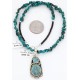 Handmade Certified Authentic Navajo .925 Sterling Silver Natural Turquoise Native American Necklace 371029421175
