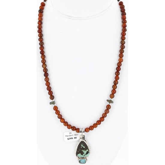 Handmade Certified Authentic Navajo .925 Sterling Silver Natural Turquoise Native American Necklace 371052218688