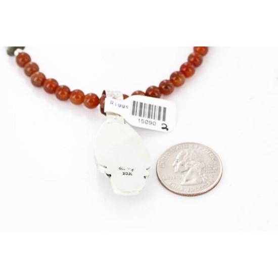 Handmade Certified Authentic Navajo .925 Sterling Silver Natural Turquoise Native American Necklace 371052218688