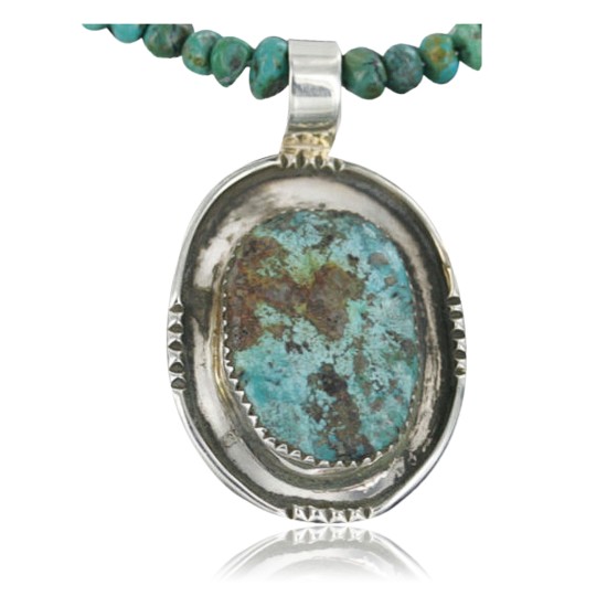 Handmade Certified Authentic Navajo .925 Sterling Silver Natural Turquoise Native American Necklace 371275956723 Handmade Certified Authentic Navajo .925 Sterling Silver Natural Turquoise Native American Necklace 371275956723