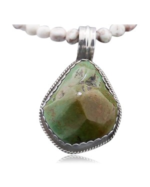 Handmade Certified Authentic Navajo .925 Sterling Silver Natural Turquoise Native American Necklace 390611347486