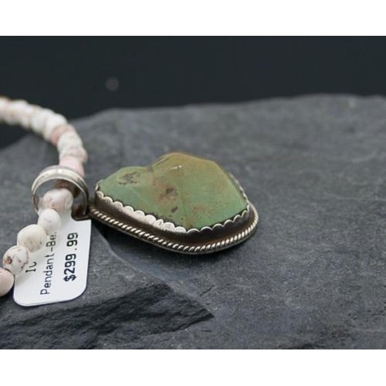 Handmade Certified Authentic Navajo .925 Sterling Silver Natural Turquoise Native American Necklace 390611347486